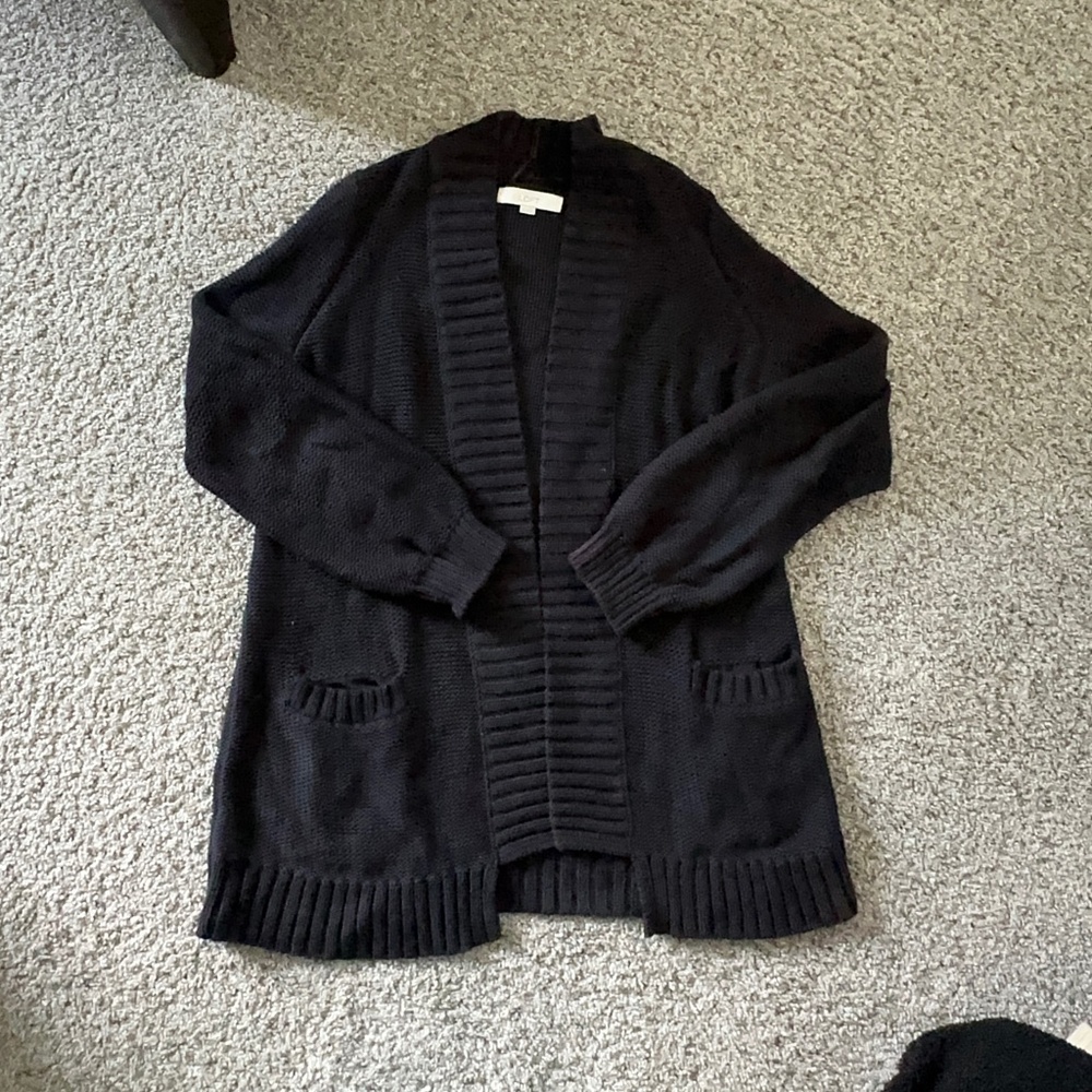 Loft cardigan sweater black Medium